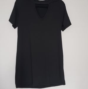 Little black dress with chest opening